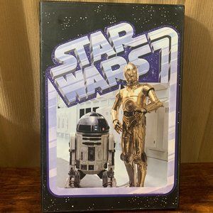 Vintage Canvas Disney Star Wars Hanging Wall Art Print Rare Collectable 1992